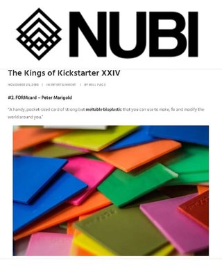 NUBI Award 'The Kings of Kickstarter XXIV'